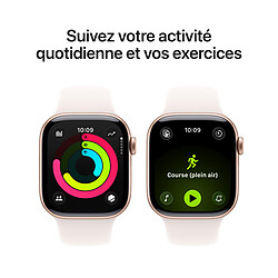 Avis Apple Watch Series 11 GPS + Cellular 42 mm Aluminium Or rose Bracelet Sport Rose S/M