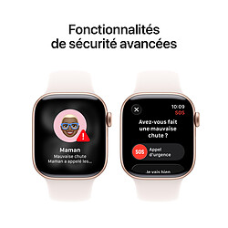 Apple Watch Series 11 GPS + Cellular 42 mm Aluminium Or rose Bracelet Sport Rose S/M pas cher