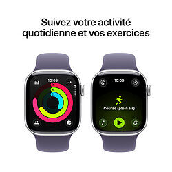 Avis Apple Watch Series 11 GPS + Cellular 42 mm Aluminium Argent Bracelet Sport Violet M/L