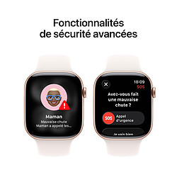 Apple Watch Series 11 GPS + Cellular 46 mm Aluminium Or rose Bracelet Sport Rose M/L pas cher