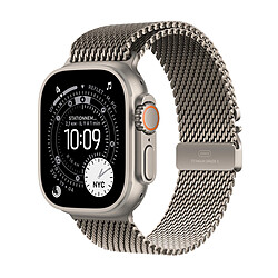 Apple Watch Ultra 3 GPS + Cellular 49 mm Titane Naturel Bracelet Milanais en Titane Naturel S