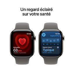 Acheter Apple Watch Series 11 GPS + Cellular 46 mm Titane Naturel Bracelet Sport Gris minéral S/M