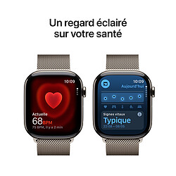 Acheter Apple Watch Series 11 GPS + Cellular 46 mm Titane Naturel Bracelet Milanais S/M