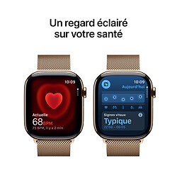 Acheter Apple Watch Series 11 GPS + Cellular 46 mm Titane Or Bracelet Milanais Or M/L