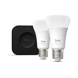 Philips Hue Pro White and Color Ambiance Kit de démarrage E27 A60 11 W Bluetooth x 2