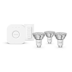 Philips Hue White Ambiance Kit de démarrage Essential GU10 4.7 W Bluetooth x 3