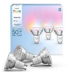 Acheter Philips Hue White and Color Ambiance Kit de démarrage Essential GU10 4.7W Bluetooth x 3