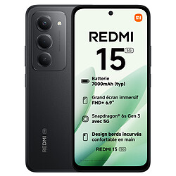 Xiaomi Redmi 15 5G Noir (8 Go / 256 Go)