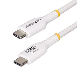StarTech.com Câble USB-C vers USB-C 2.0 - 240W 5A PD EPR - 2 m - Blanc