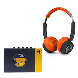 We Are Rewind Lecteur Cassette Amy Noir/Jaune + Muse M-271 Orange