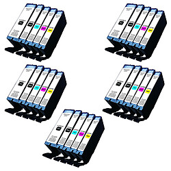 Megapack compatible Canon PGI-570XL/CLI-571XL (10x noir, 5x cyan, 5x magenta, 5x jaune)