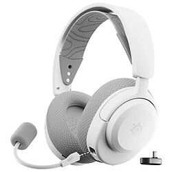 SteelSeries Arctis Nova 3P Wireless (Blanc) Casque gaming sans fil - circum-aural fermé - RF 2.4 GHz/Bluetooth/USB-C - audio spatial 360° - microphone à réduction de bruit ClearCast 2.X - USB - Compatible PlayStation/PC/Mac/Mobiles