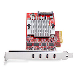 StarTech.com Carte Contrôleur PCI Express vers 4 ports USB-C 3.1 Support standard installé