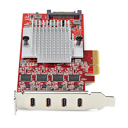 StarTech.com Carte Contrôleur PCI Express vers 4 ports USB-C 3.1 Support bas profil installé