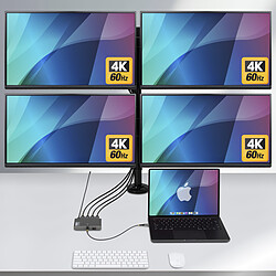 StarTech.com Adaptateur USB Type-C vers 4x HDMI 4K 60 Hz avec port USB-C PD 140W pas cher