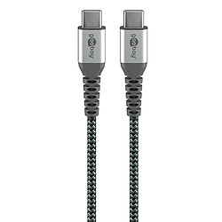 Goobay Câble SuperSoft Textile USB-C 2.0 (M/M) - 1 m