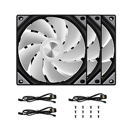 TRYX ROTA SL ARGB 120 mm Reverse Noir (x3) pas cher