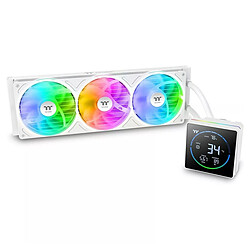 Thermaltake TH360-S V3 ARGB Sync (blanc) Kit de Watercooling tout-en-un pour processeur avec écran LED