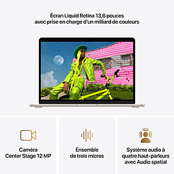 Avis Apple MacBook Air M5 13 pouces (2026) Lumière Stellaire 16 Go/512 Go (MDHA4FN/A)