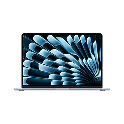 Apple MacBook Air M5 15 pouces (2026) Bleu Ciel 16 Go/1 To (MDVT4FN/A) Puce Apple M5 CPU 10 coeurs (GPU 10 coeurs) 16 Go SSD 1 To 15.3" LED Liquid Retina Wi-Fi 7/Bluetooth Webcam macOS Tahoe