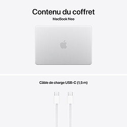 Apple MacBook Neo avec Touch ID (2026) Argent 8 Go/512 Go (MHFC4FN/A) pas cher