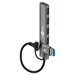 Goobay Hub Slim USB-C/A vers 4 ports USB-A 3.0