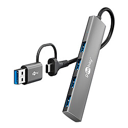 Goobay Hub Slim USB-C/A vers 4 ports USB-A 3.0