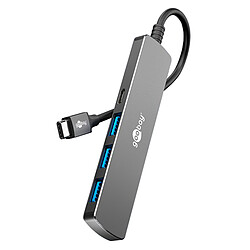 Goobay Hub Slim USB-C vers 1 port USB-C 3.0 + 3 ports USB-A 3.0