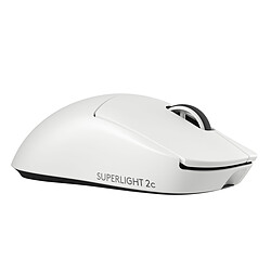 Logitech G Pro X Superlight 2c (Blanc) Souris sans fil pour gamer - droitier - capteur optique 44000 dpi - 5 boutons programmables - compatible Powerplay - technologie Lightspeed