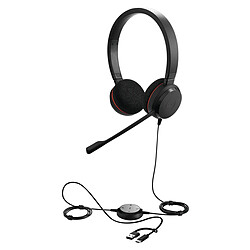 Jabra Evolve 20 Stéréo UC avec adaptateur USB-C/A