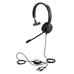 Jabra Evolve 20 Mono UC avec adaptateur USB-C/A