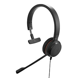 Jabra Evolve 20 SE Mono UC avec adaptateur USB-C/A, coussinets similicuir