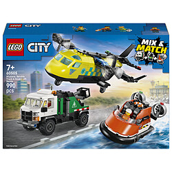 LEGO City 60505 Avion, Camion d'Assistance et Aéroglisseur Modulable