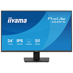 iiyama 23.8" LED - ProLite X2491H-B1 Ecran PC Full HD 1080p - 1920 x 1080 pixels - 1 ms (MRPT) - 16/9 - Dalle IPS - 120 Hz - Adaptive-Sync - DisplayPort/HDMI - Noir