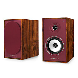 Triangle Borea BR02 CONNECT Bordeaux Paire d'enceintes bibliothèque actives Bluetooth - 2 x 50 Watts - Bluetooth 5.0 aptX HD - Phono - HDMI ARC - Optique / Coaxial - USB-B - Sortie SUB (par paire)