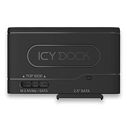 ICY DOCK EZ-Adapter MB104U-1SMB Adaptateur USB 3.1 vers HDD/SSD 2.5" ou SSD NVMe/SATA M.2