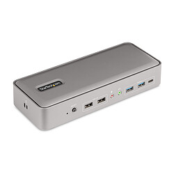 StarTech.com Station d'accueil KVM USB-C (129UE) Station d'accueil 4K avec Dock KVM et Power Delivery 90 W / 45 W (DisplayPort, Audio, Gigabit Ethernet, 2x USB 2.0, 1x USB-C 3.1, 2x USB-A 3.1) - Windows, macOS, Chrome OS
