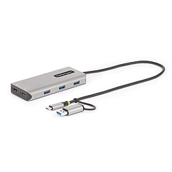 StarTech.com Adaptateur multiport USB-C avec Dual HDMI - Hub USB 3 ports (167B) Station d'accueil / Adaptateur USB-C vers 2x HDMI et 3x USB-A 3.0