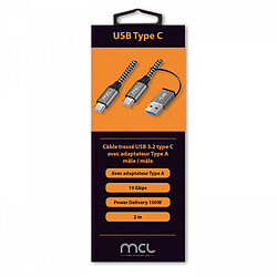 Acheter MCL Câble 2-en-1 USB-C 3.1 vers USB-C / USB-A (2 m)