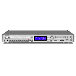 Teac CD-P750DAB Argent Lecteur CD avec tuner FM/DAB+, port USB, slot SD, fonction lecture/enregistrement, Bluetooth 5.1 aptX HD, sortie casque et connecteurs audio analogiques et numériques