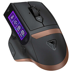 Turtle Beach Command Series MC7 (Noir) Souris sans-fil pour gamer tri-mode (RF/Bluetooth/USB) - droitier - capteur optique Owl Eye 30000 dpi - écran tactile Command Display - 11 boutons et touches programmables - Station de charge (chargeur non inclus)