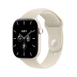 Apple Watch Series 12 GPS + Cellular 46 mm Céramique Blanc nacré Bracelet Sport Sable M/L Montre connectée 4G LTE - Céramique - Étanche IP6X - GPS - Fréquence cardiaque/ECG/Oxygène sanguin/Température - Écran OLED Retina Always On - Wi-Fi 4 / Bluetooth 5.3 - watchOS 27 - Bracelet sport M/L