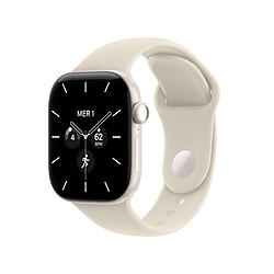 Apple Watch Series 12 GPS + Cellular 42 mm Céramique Blanc nacré Bracelet Sport Sable S/M Montre connectée 4G LTE - Céramique - Étanche IP6X - GPS - Fréquence cardiaque/ECG/Oxygène sanguin/Température - Écran OLED Retina Always On - Wi-Fi 4 / Bluetooth 5.3 - watchOS 27 - Bracelet sport S/M