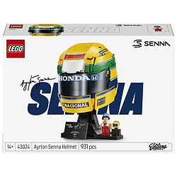 LEGO Editions 43024 Casque d'Ayrton Senna Jeu de Construction - Maquette F1 - Décoration avec Minifigurine Collector - Cadeau pour Garçon dès 14 ans ou Adulte Fan de Sport Automobile