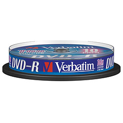 Verbatim DVD-R 4.7 Go 16x (par 10, spindle)