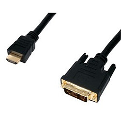 Câble DVI-D Single Link mâle / HDMI mâle (5 mètres) plaqué or