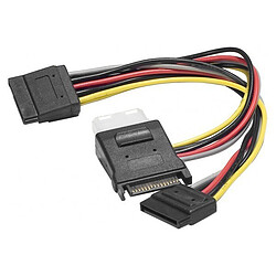 Adaptateur d'alimentation SATA vers 2 connecteurs d'alimentation SATA + 1 Molex