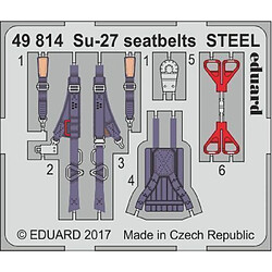 Su-27 seatbelts STEEL for Hobby Boss - 1:48e - Eduard Accessories 