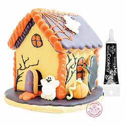 Scrapcooking Kit découpoirs en inox Horror house + Stylo de glaçage noir