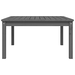 Acheter vidaXL Table de jardin gris 82,5x82,5x45 cm bois massif de pin